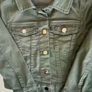 Kids Green Denim Jacket